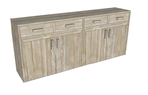 Steigerhouten dressoir Rome Meubelmakerij van Ommen