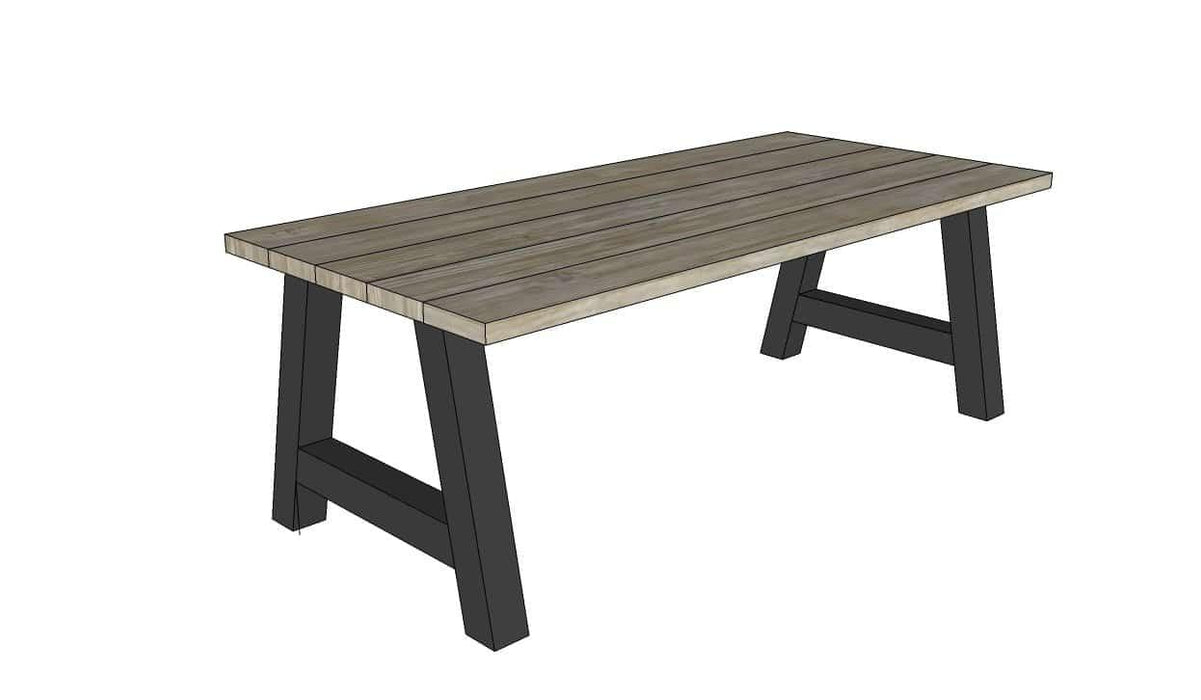 Steigerhouten eettafel Andorra Meubelmakerij van Ommen