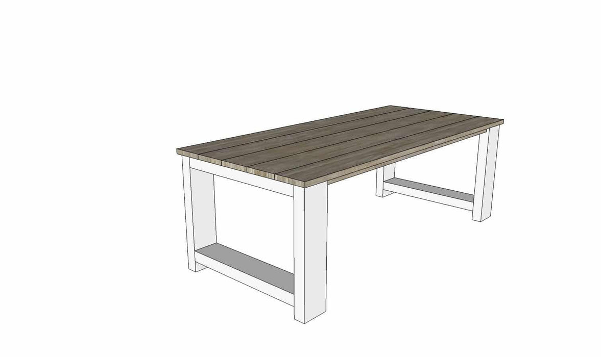 Steigerhouten eettafel Milaan Meubelmakerij van Ommen