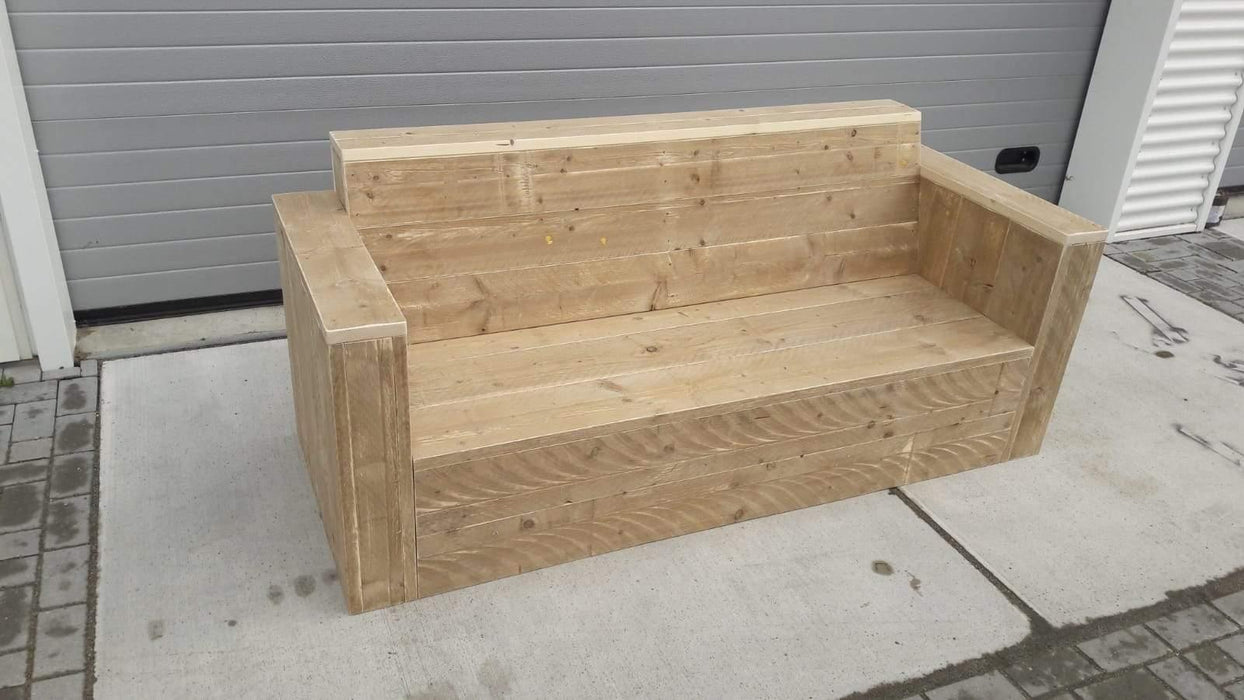 Steigerhouten loungebank Berend Meubelmakerij van Ommen