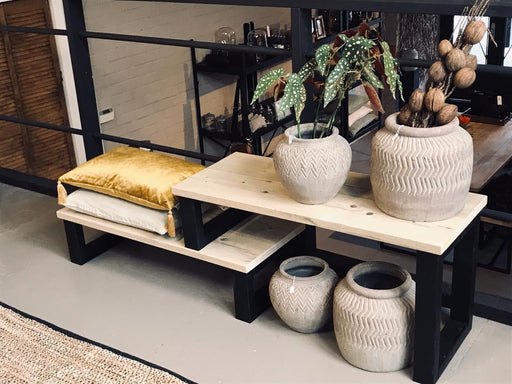 Steigerhouten tv-meubel hoog&laag Meubelmakerij van Ommen