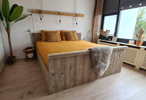 Steigerhouten tweepersoonsbed Marieke Meubelmakerij van Ommen