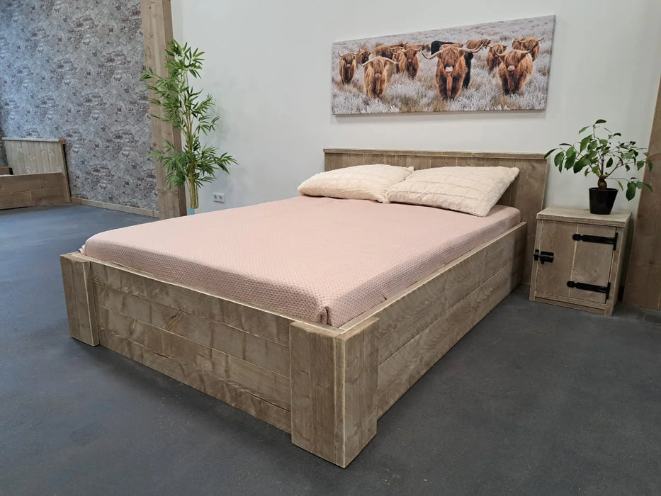Steigerhouten tweepersoonsbed Gerlien