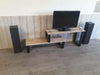 Eiken tv-meubel met stalen onderstel Meubelmakerij van Ommen