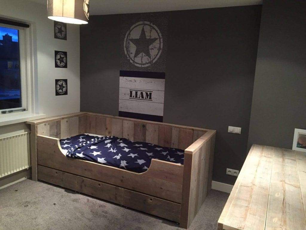 Steigerhouten kajuitbed Meubelmakerij van Ommen