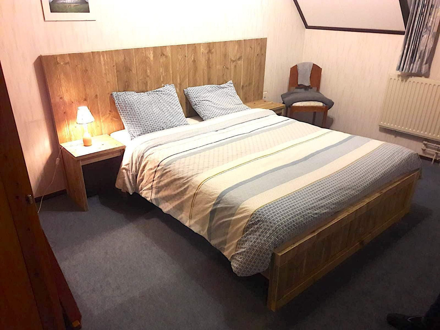 Steigerhouten tweepersoonsbed Sabine Meubelmakerij van Ommen